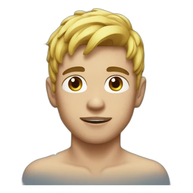 hot boy with water on face  sticker