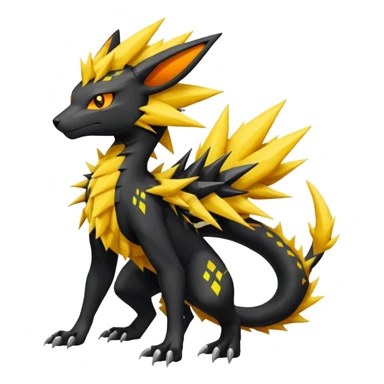 Salandit-Zygarde-Electrike-Jolteon-Manectric-Fakémon-fusion, full body sticker