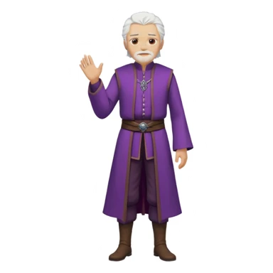 a white haired old man with purple eyes standing, full body, in Targaryen themed clothes, clothes aren't purple  sticker