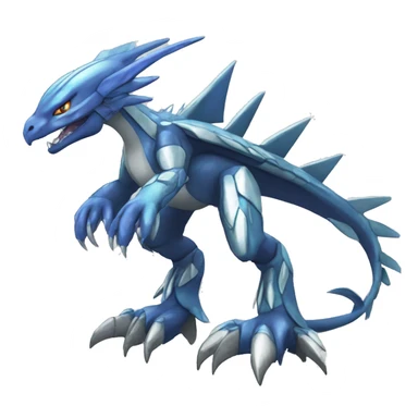  cool edgy shiny colorful Digimon-Dialga-Reptile full body sticker
