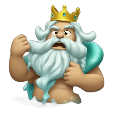 king triton puking sticker