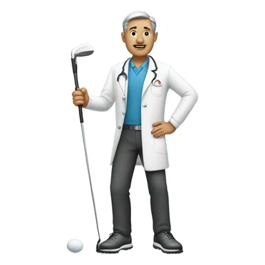 Golfing doctor sticker