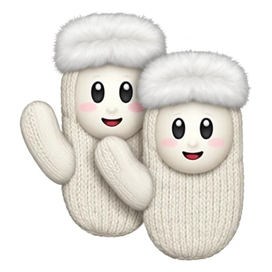 A white mittens sticker