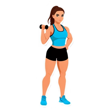 Gym girl sticker