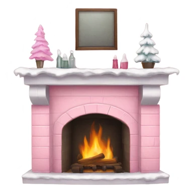 Winter Pink FirePlace sticker