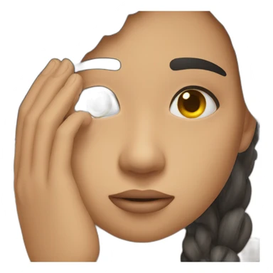 person wipes sweat from their face sticker