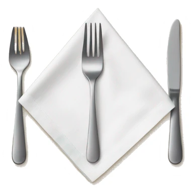 napkin with fork and knife sticker