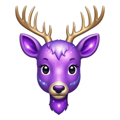 glitter purple and cian pokemon crystal deer sticker