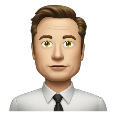 Elon musk dressed up as trump sticker