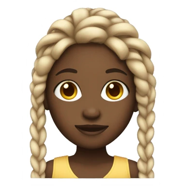 Black pretty girl with braids sticker