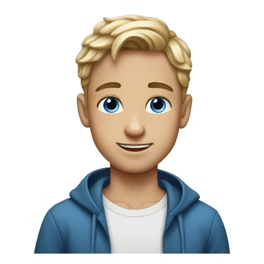 blue eyed boy with earrings sticker