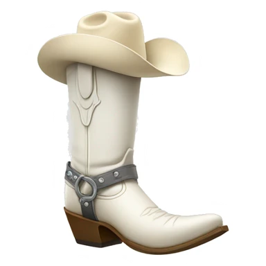 white cowboy boot sticker