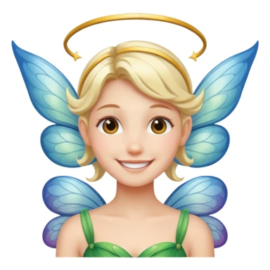 Smile with fairy wings  sticker