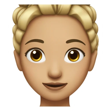 a girl with eyelashes and ponytail sticker