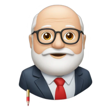 Frans Timmermans with red pencil sticker