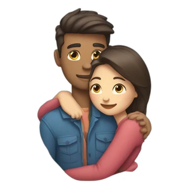 boyfriend hugging girlfriend  sticker