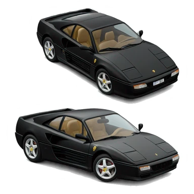 black ferrari 348 sticker