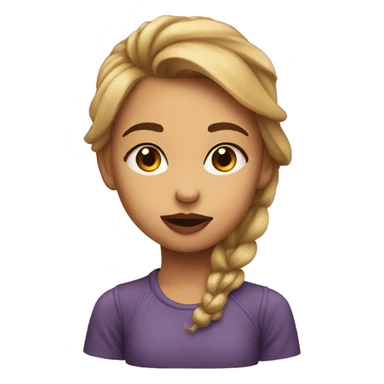 Girl kissface  sticker