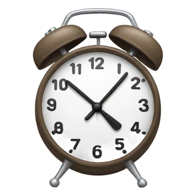 White alarm clock sticker