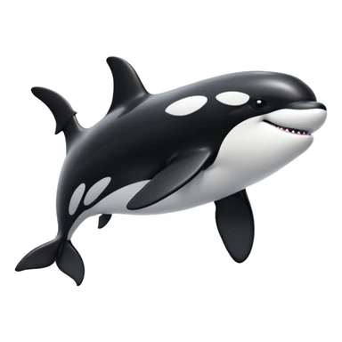 orca with dog legs sticker