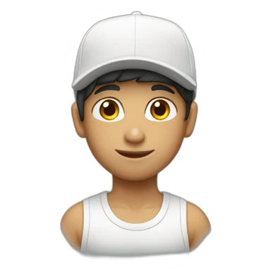 boy in white cap sticker