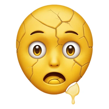 Yellow emoji face ripping it’s skin off sticker
