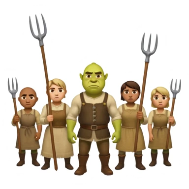 les villagois dans shrek avec des fourches sticker