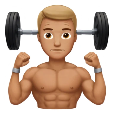 Guy doing bicep curl sticker