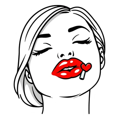 glamorous lips blowing a kiss sticker