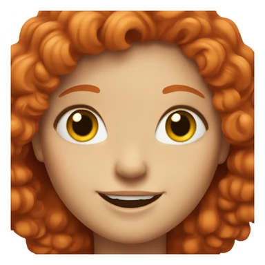happy red headed girl sticker