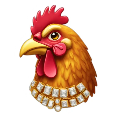 rich chicken bling sticker
