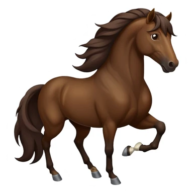 Dark brown horse sticker