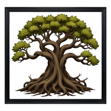 dark old deep tangled trees  sticker