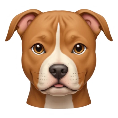 light brown American Staffordshire Terrier facing forwards, head and shoulders sticker