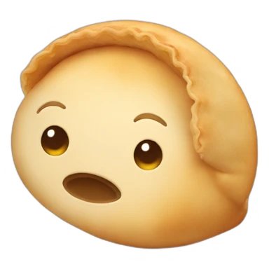 shy face empanada sticker