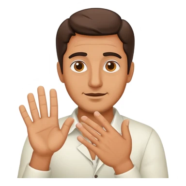 italian man gesticulating with his hands sticker