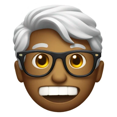 Emoji with glasses and tongue sticking out sticker