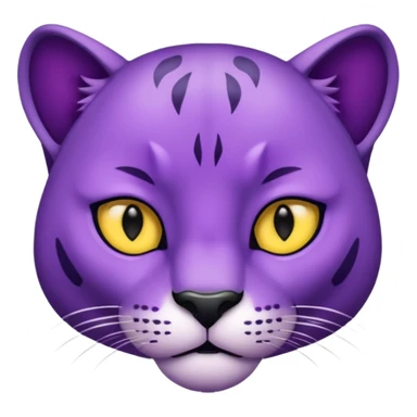 Purple Panther face turned to the slight right sticker