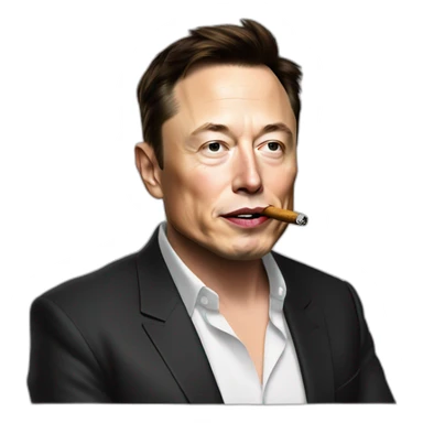 Elon musk avec un cigare  sticker