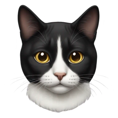 Tuxedo cat face sticker