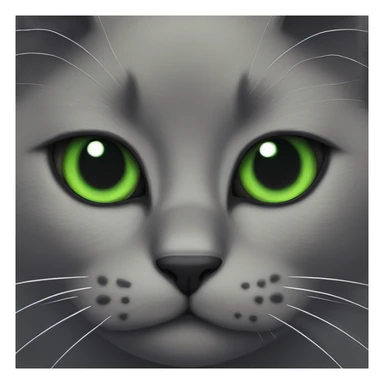 Black cat one green eye sticker