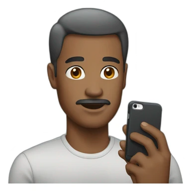 men using iphone sticker