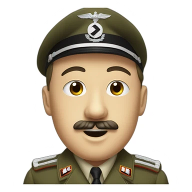 Hitler fait un signe avec des soldats sticker