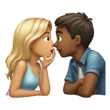 girl kissing home alone boy  sticker