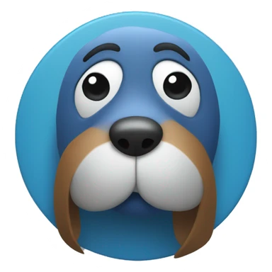 Blue tick in middle of circle  sticker