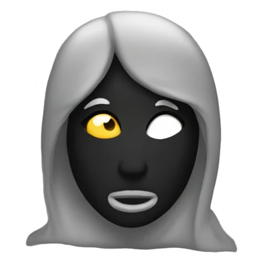 Black kiss print sticker