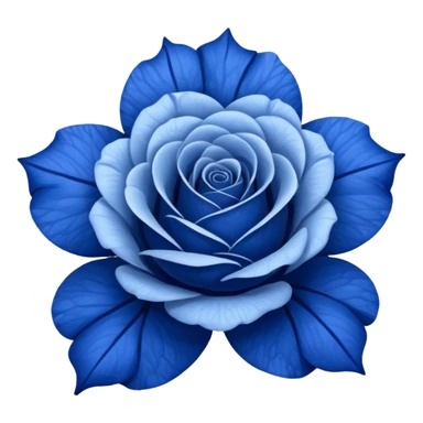 rose shape flower, no stem, now make it a indigo color sticker