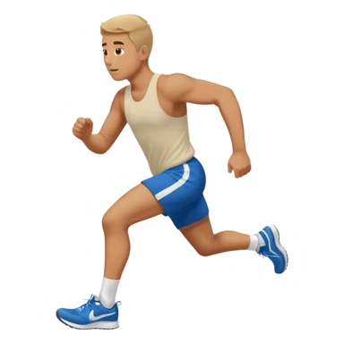 tall, stocky man running in a track meet sticker