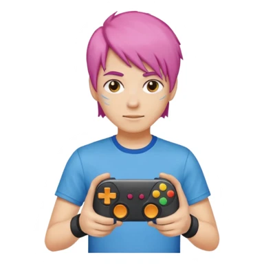colored hair gamer game pad controller sticker
