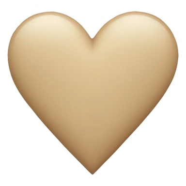 Beige heart  sticker
